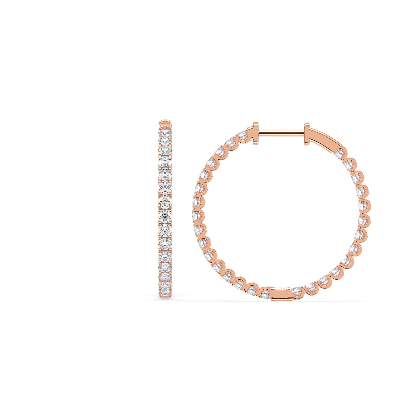 Diamond Hoop Earrings