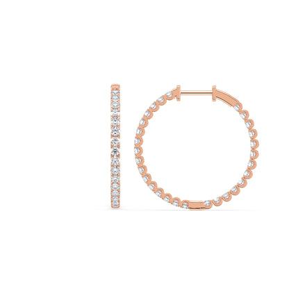 Diamond Hoop Earrings