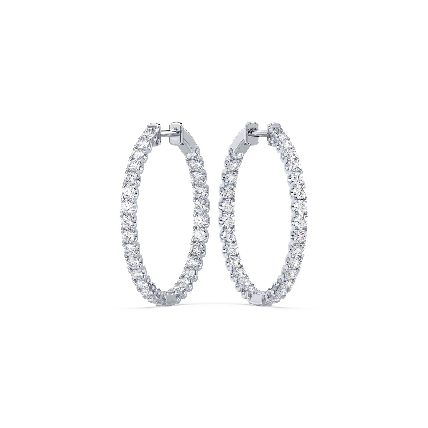 Diamond Hoop Earrings