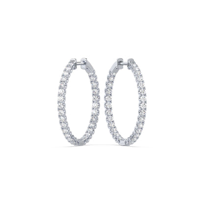 Diamond Hoop Earrings