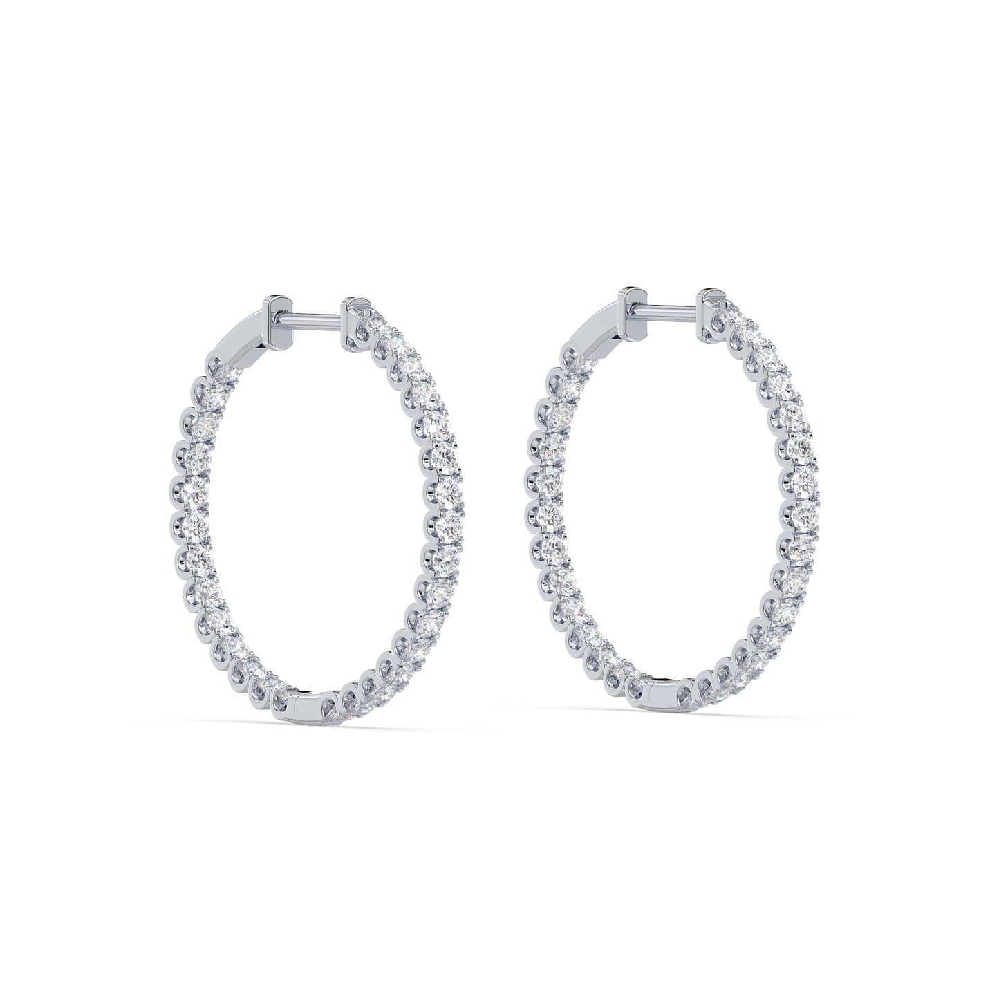 Diamond Hoop Earrings