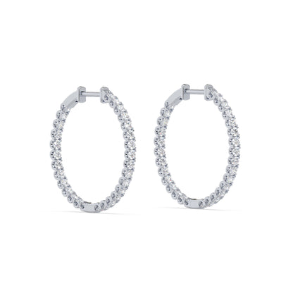 Diamond Hoop Earrings