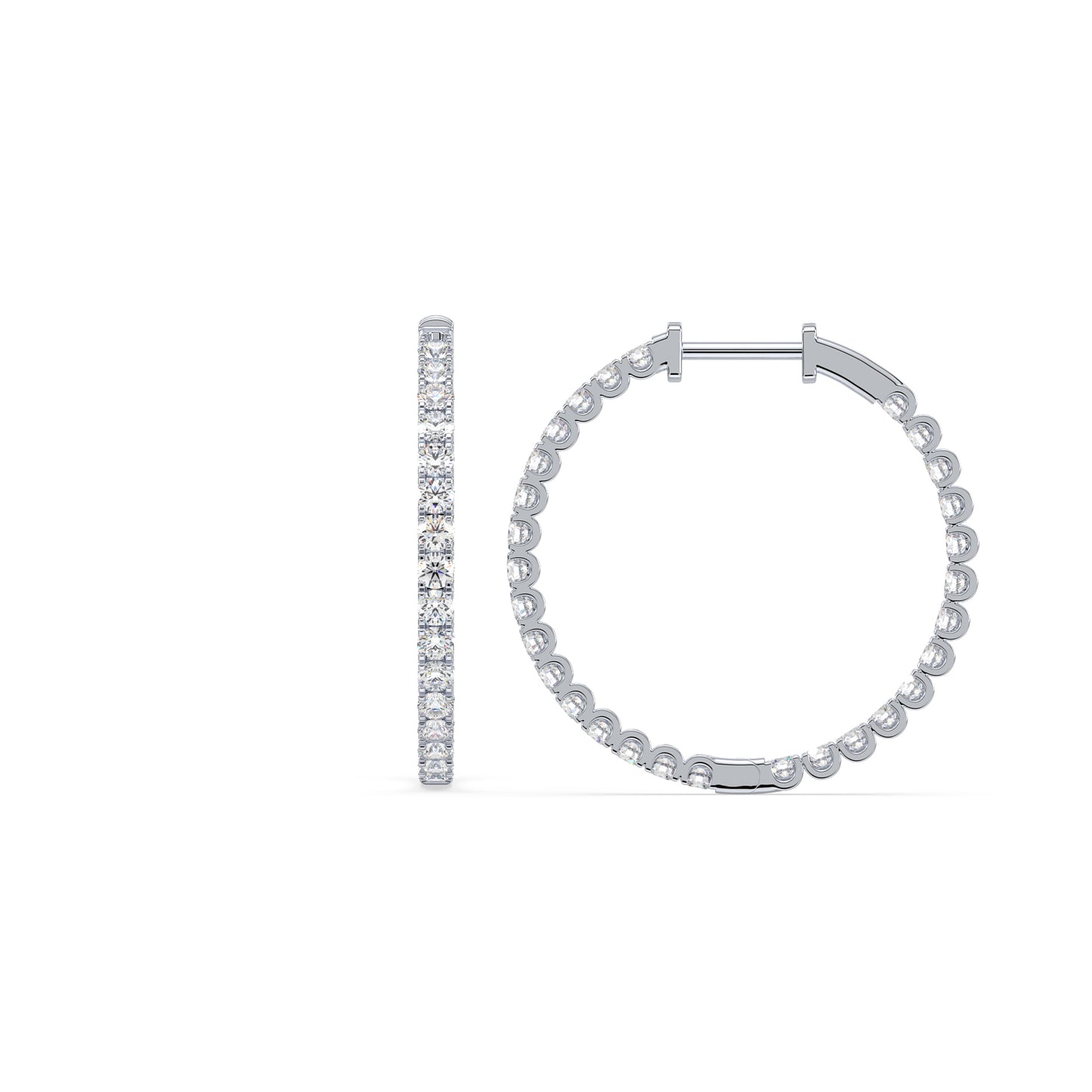 Diamond Hoop Earrings