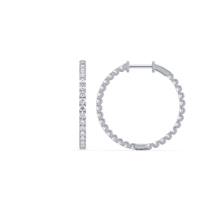 Diamond Hoop Earrings