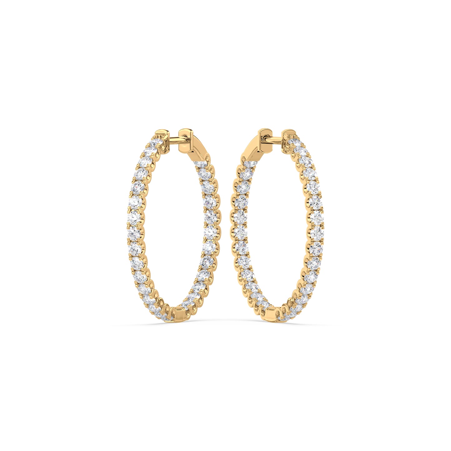 Diamond Hoop Earrings