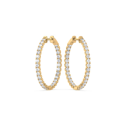 Diamond Hoop Earrings