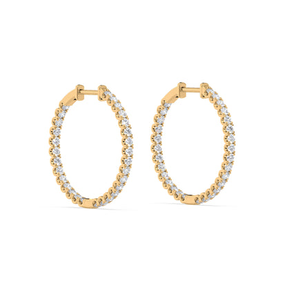 Diamond Hoop Earrings