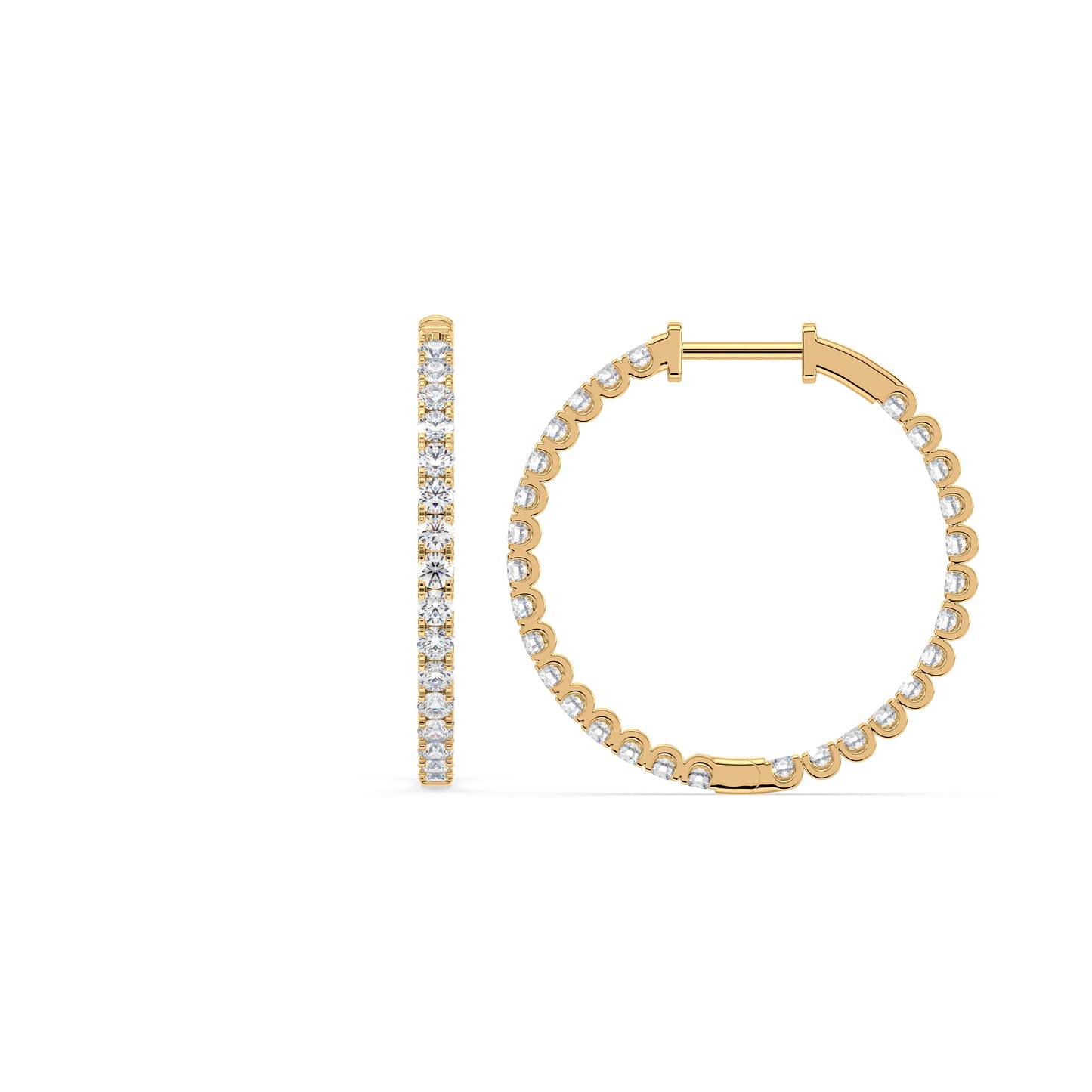 Diamond Hoop Earrings