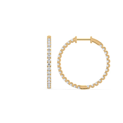 Diamond Hoop Earrings