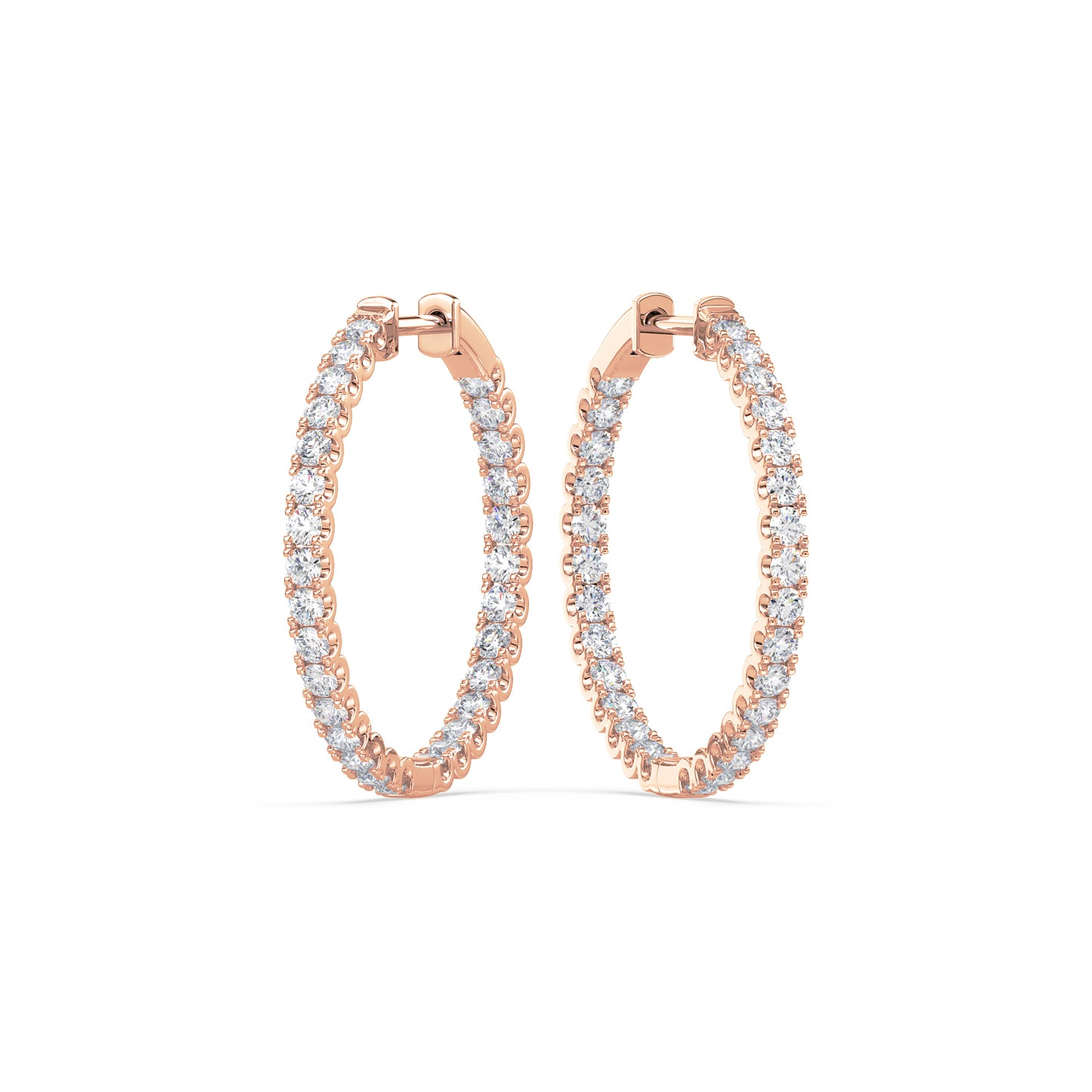Contemporary Diamond Hoops