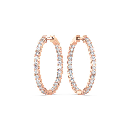 Contemporary Diamond Hoops
