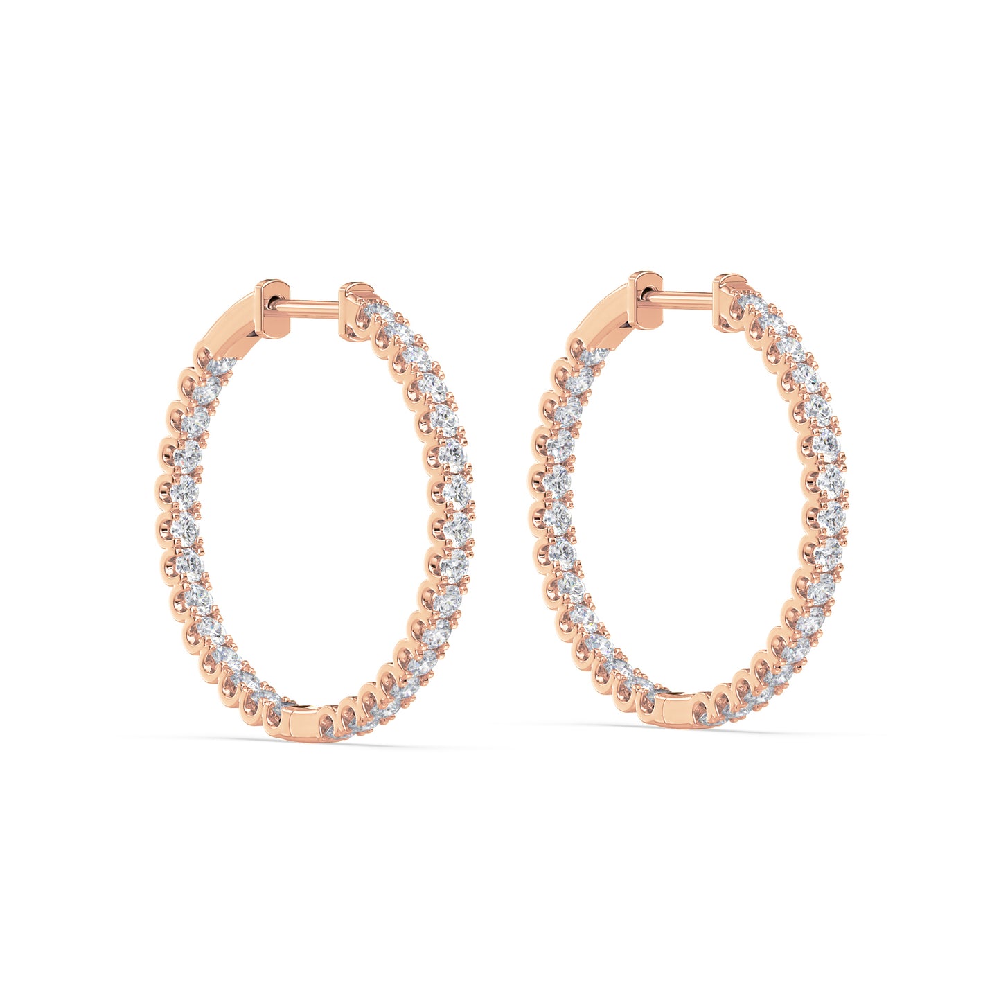 Contemporary Diamond Hoops