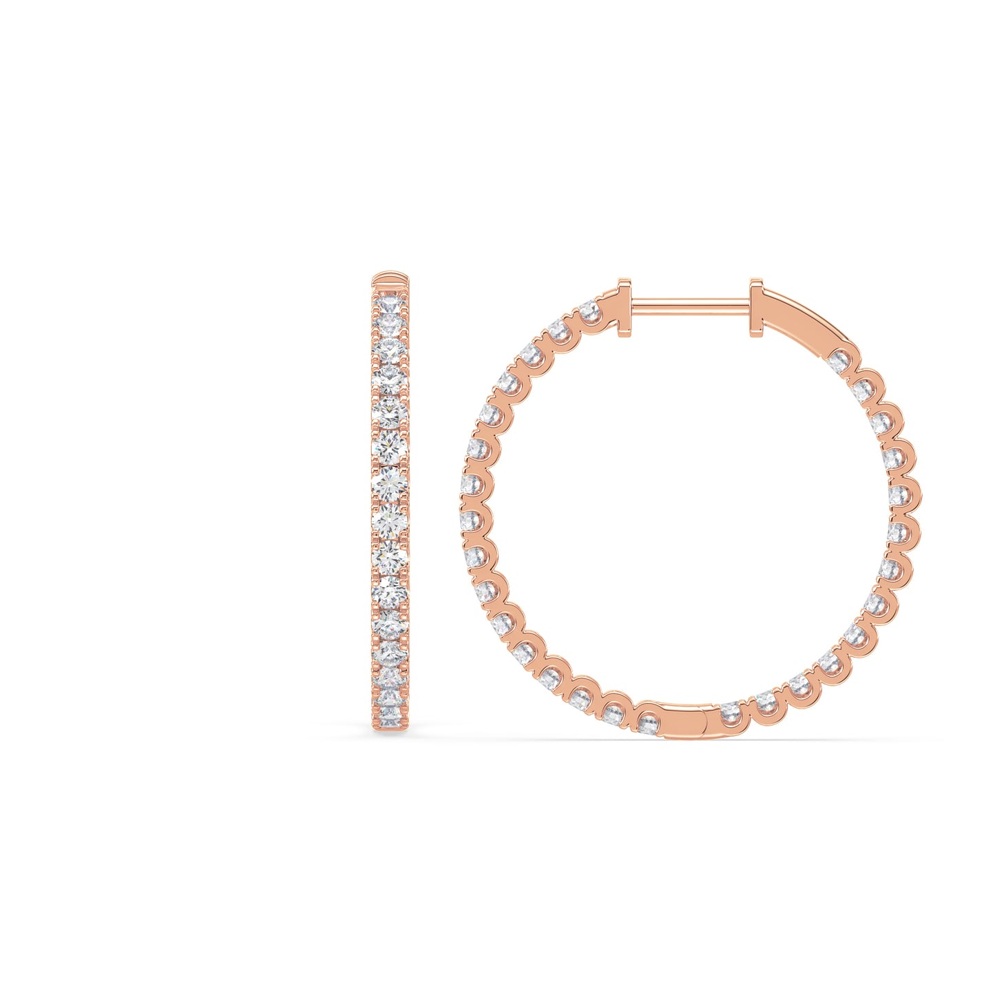 Contemporary Diamond Hoops