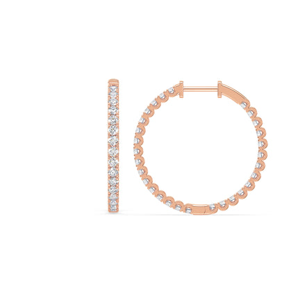 Contemporary Diamond Hoops