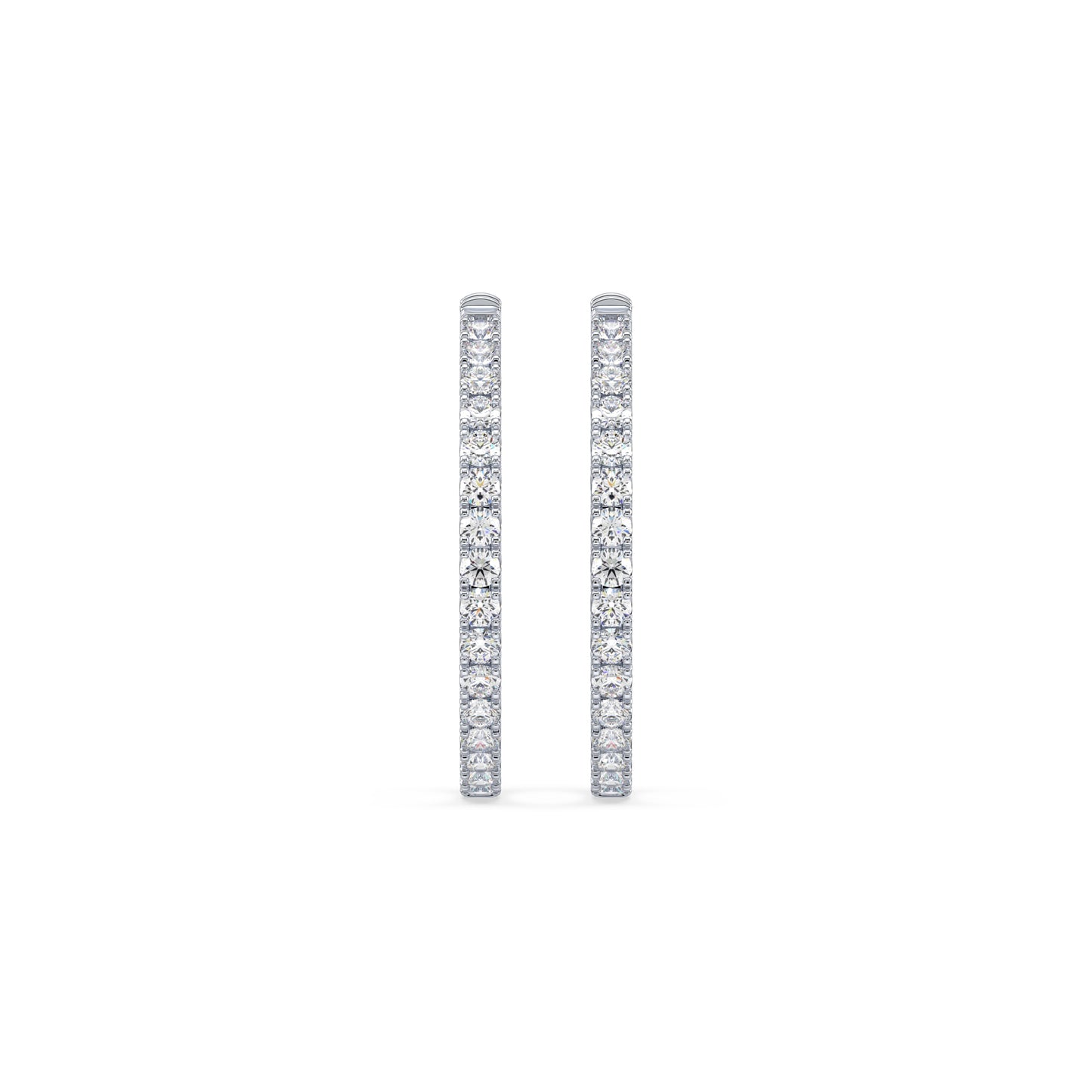 Classic Diamond Hoop Earrings
