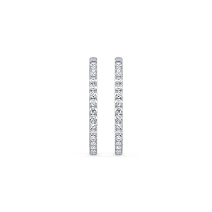 Classic Diamond Hoop Earrings