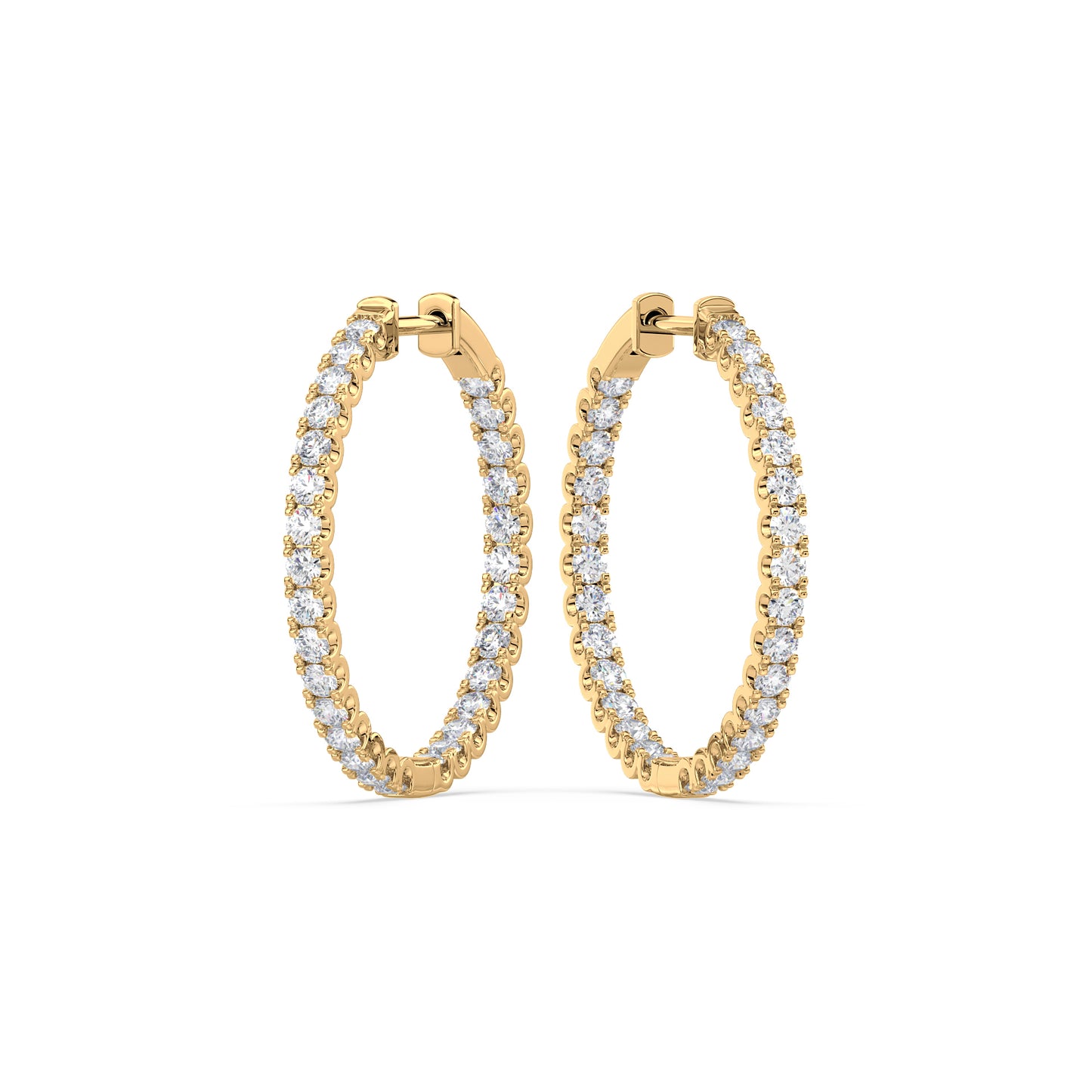 Contemporary Diamond Hoops