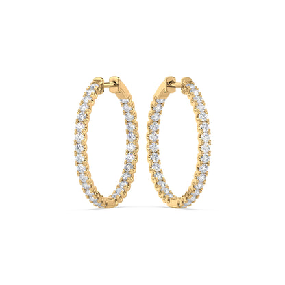 Contemporary Diamond Hoops