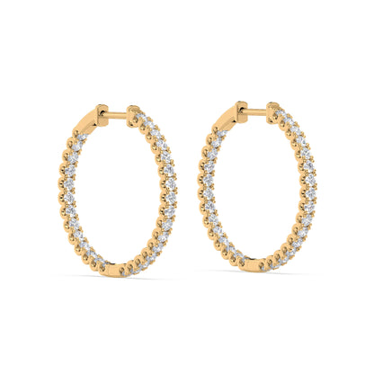 Contemporary Diamond Hoops