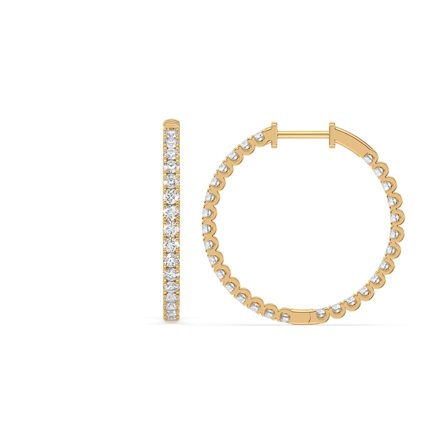 Contemporary Diamond Hoops