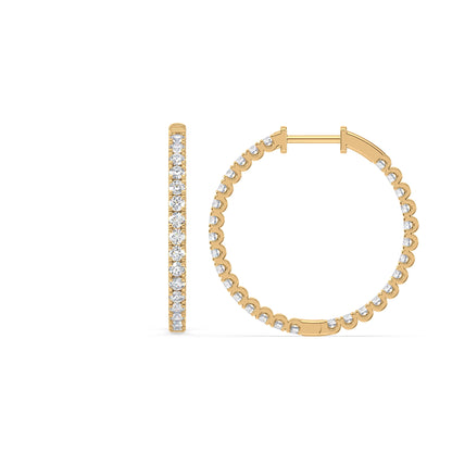Contemporary Diamond Hoops