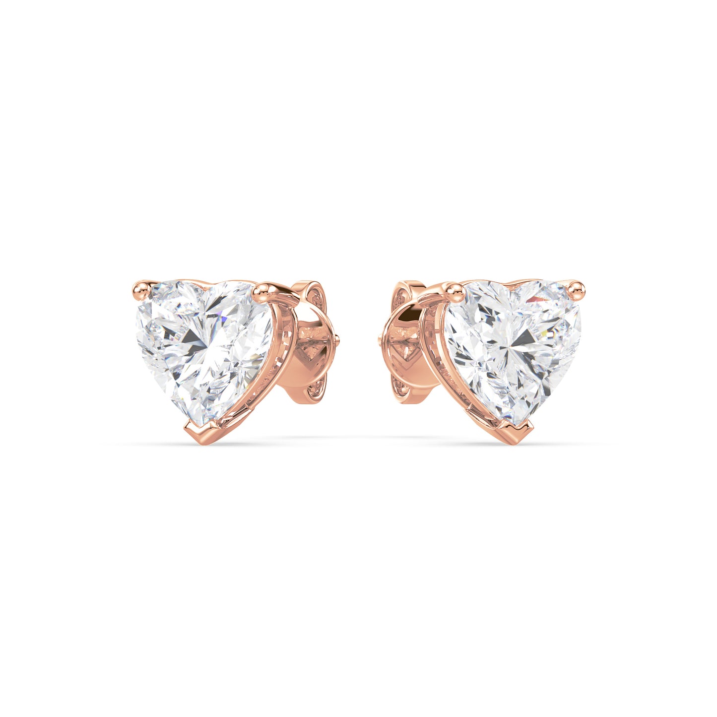 Romantic Heart Diamond Studs