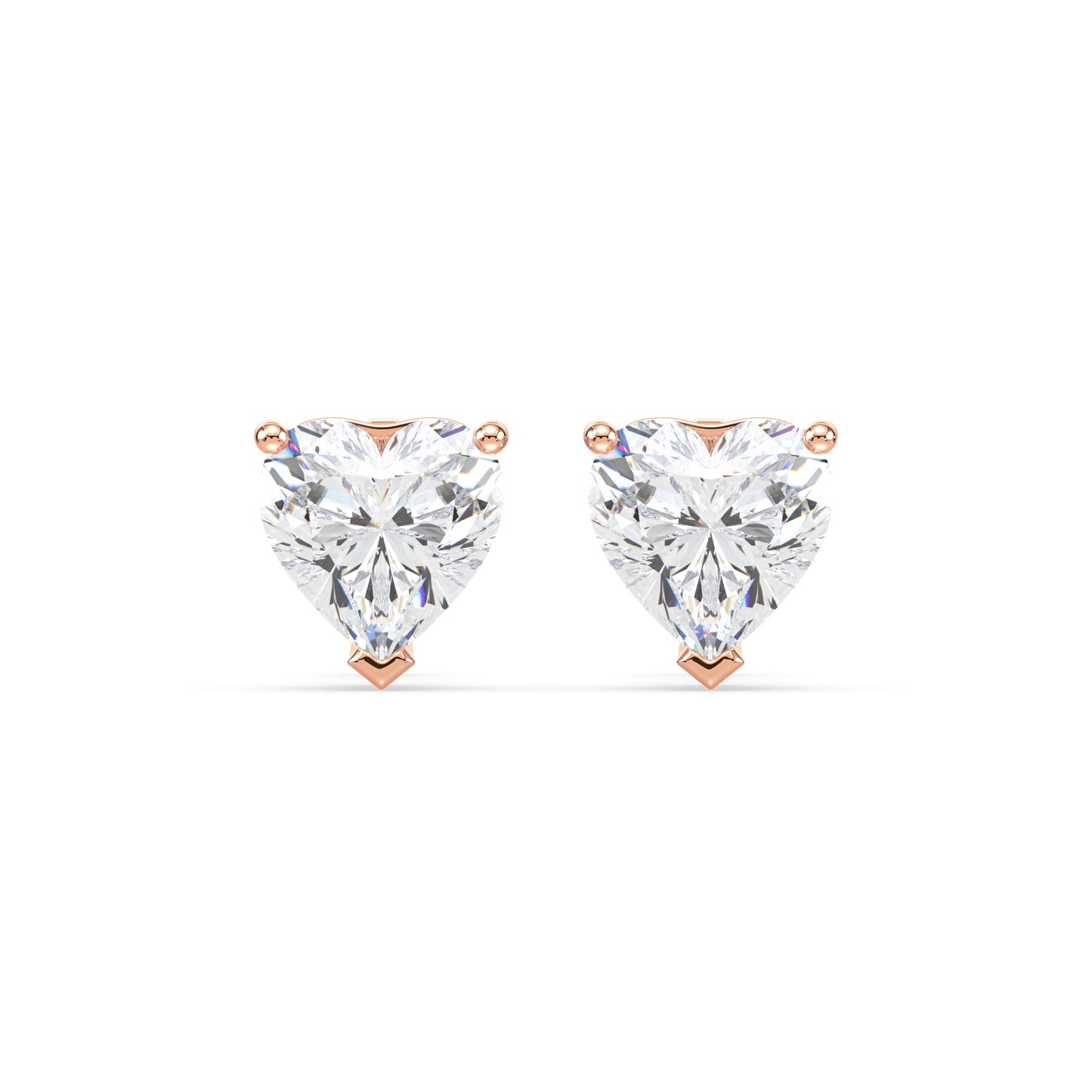Romantic Heart Diamond Studs