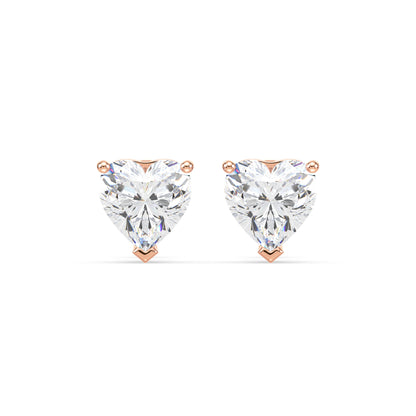 Romantic Heart Diamond Studs