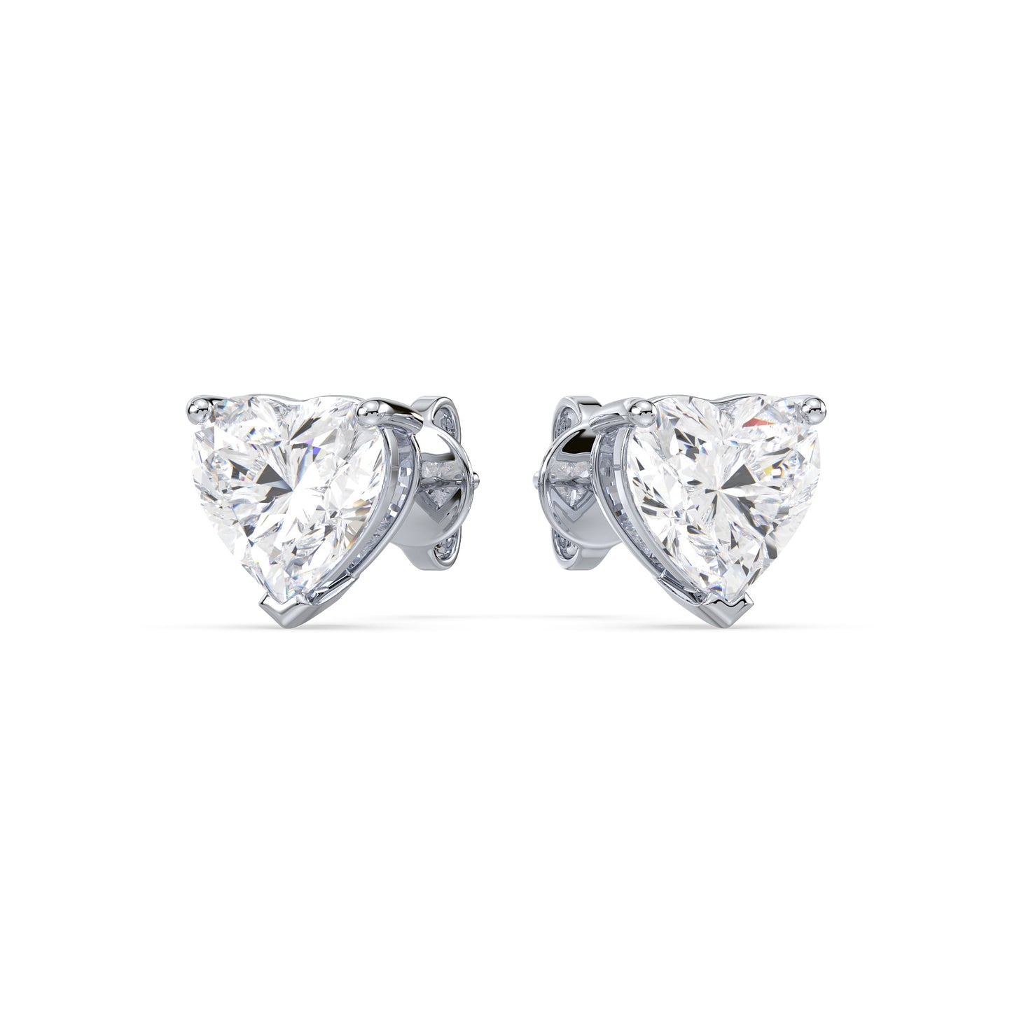 Romantic Heart Diamond Studs