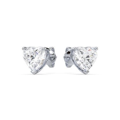 Romantic Heart Diamond Studs