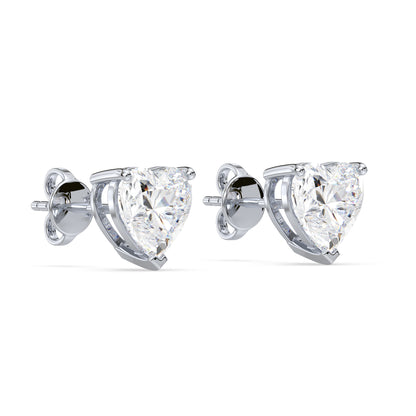 Romantic Heart Diamond Studs