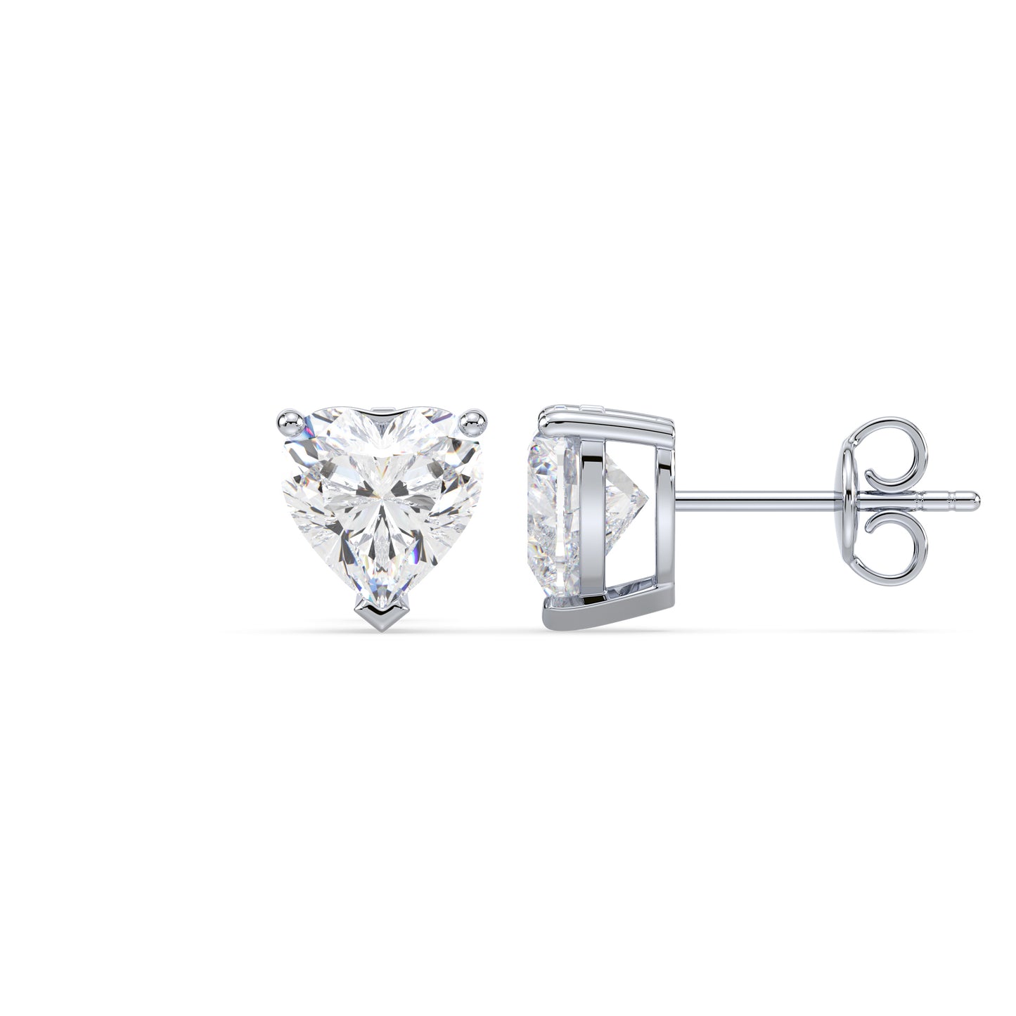 Romantic Heart Diamond Studs