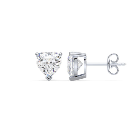 Romantic Heart Diamond Studs