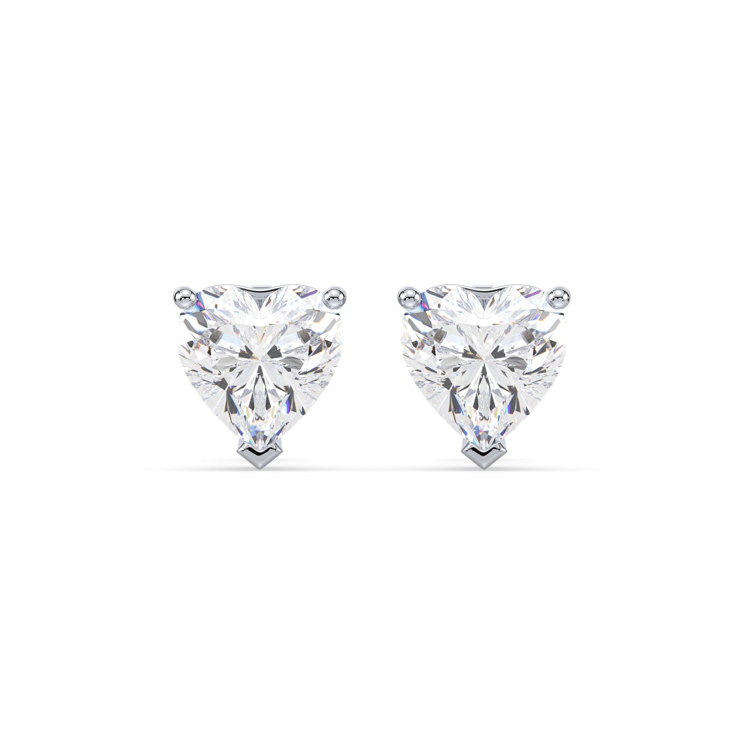 Romantic Heart Diamond Studs