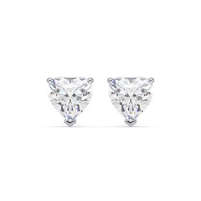 Romantic Heart Diamond Studs