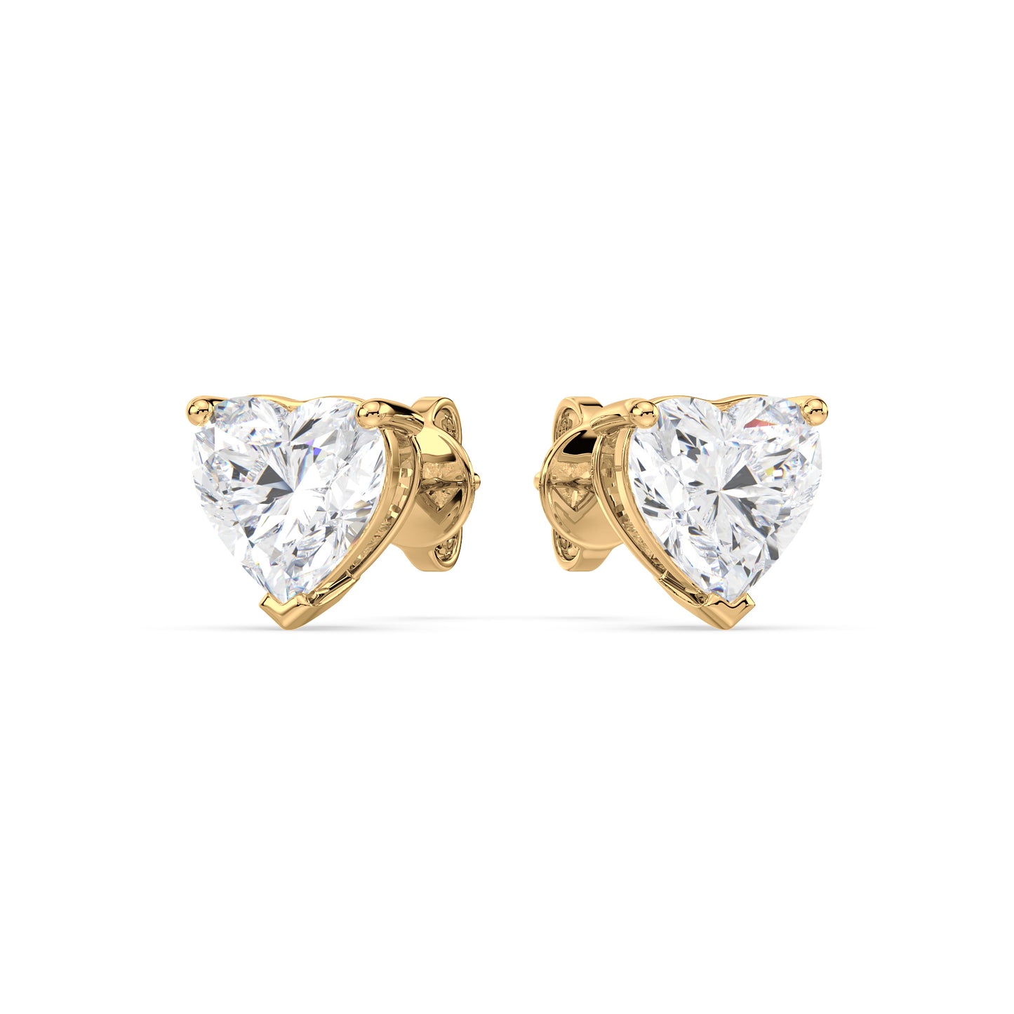 Romantic Heart Diamond Studs