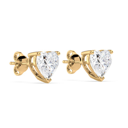 Romantic Heart Diamond Studs