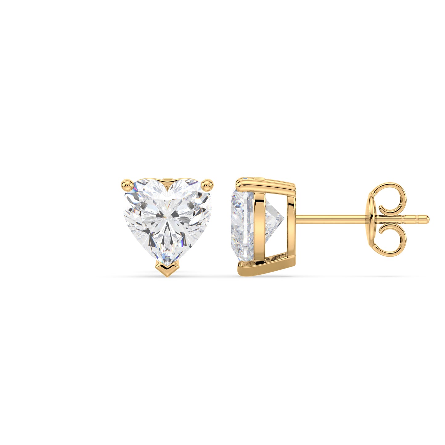 Romantic Heart Diamond Studs
