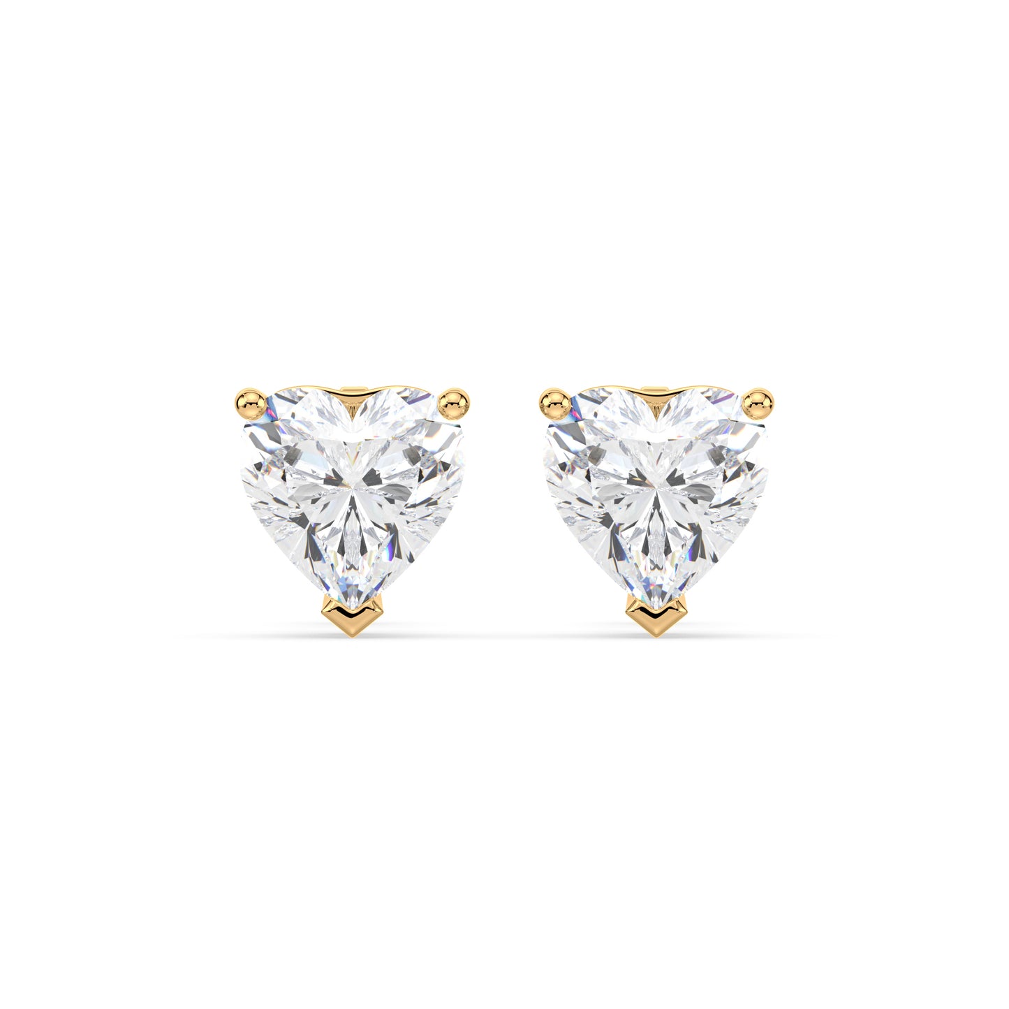 Romantic Heart Diamond Studs