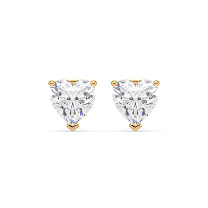 Romantic Heart Diamond Studs
