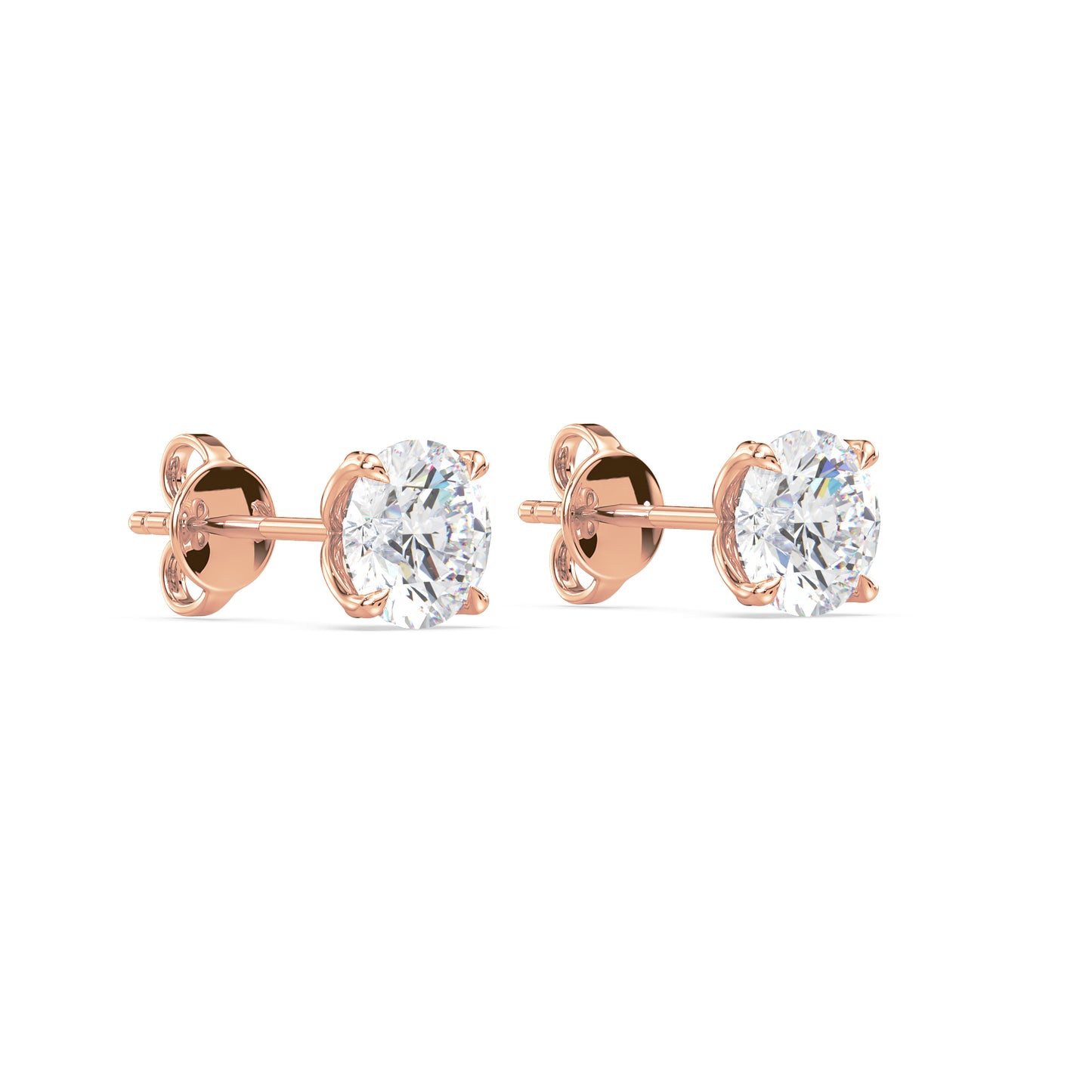Rose Gold Diamond Studs