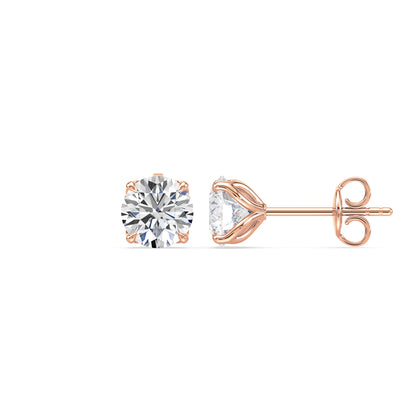 Rose Gold Diamond Studs