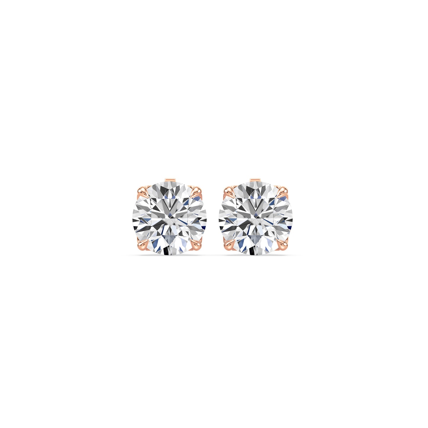 Rose Gold Diamond Studs