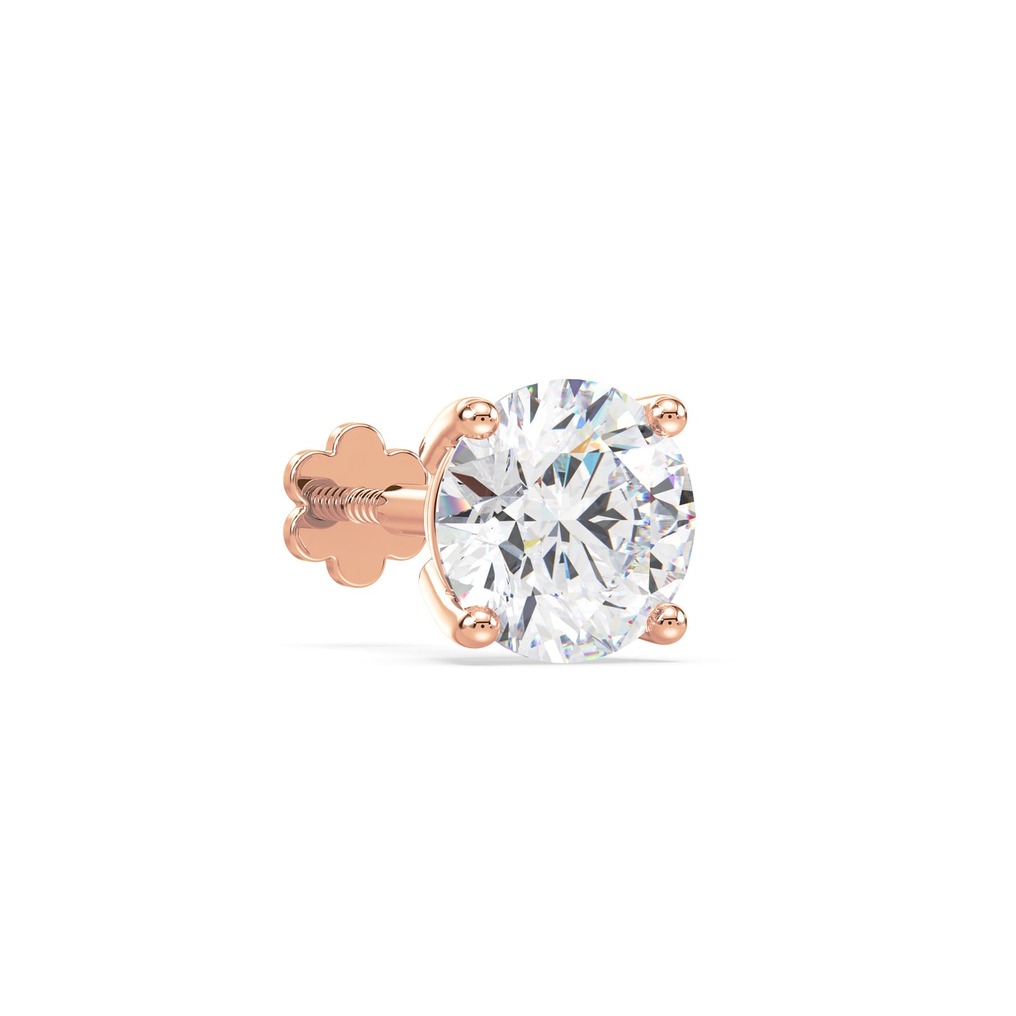 Classic Solitaire Diamond Stud Earrings