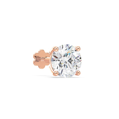 Classic Solitaire Diamond Stud Earrings