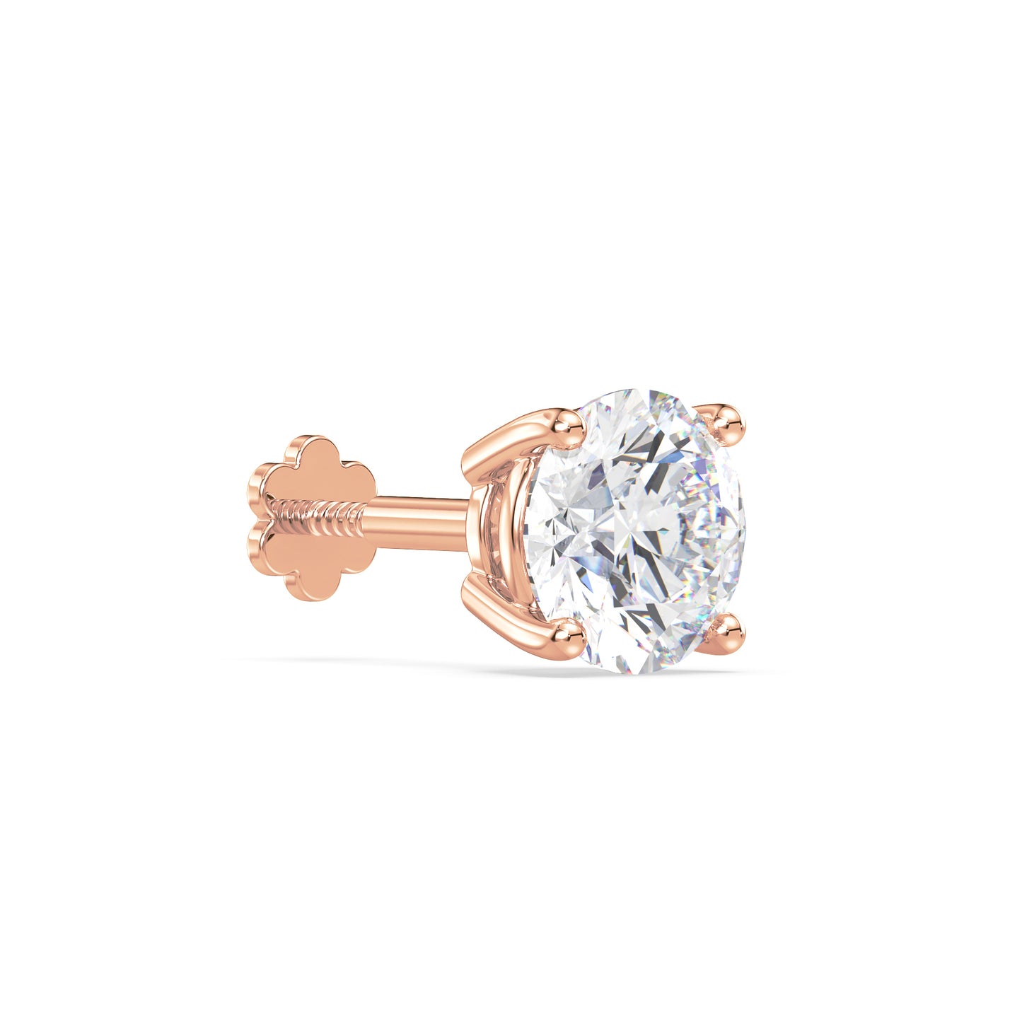 Classic Solitaire Diamond Stud Earrings