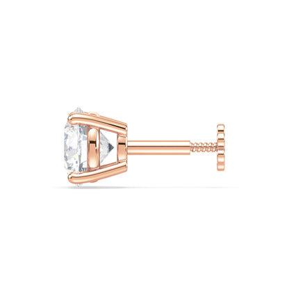 Classic Solitaire Diamond Stud Earrings