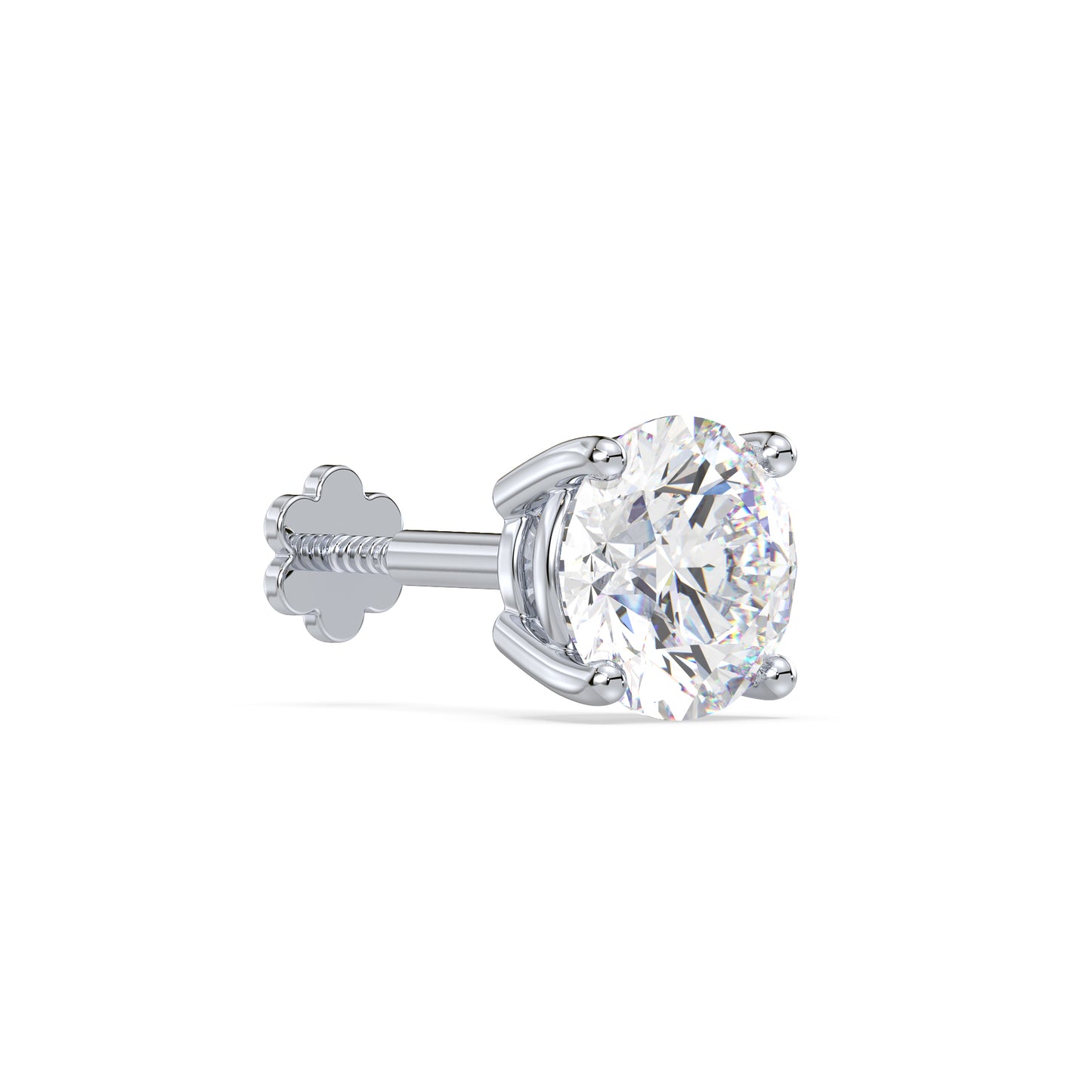 Classic Solitaire Diamond Stud Earrings