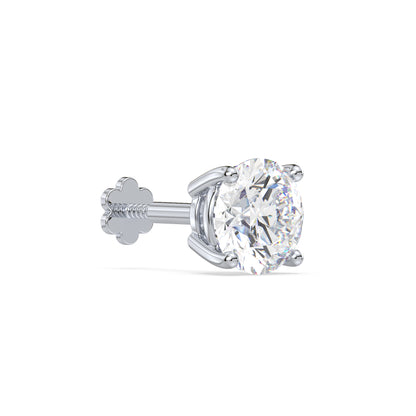 Classic Solitaire Diamond Stud Earrings