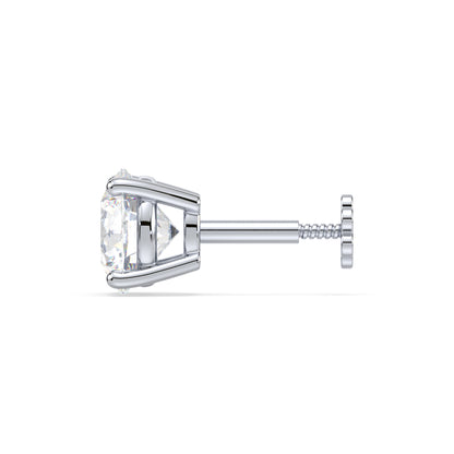 Classic Solitaire Diamond Stud Earrings
